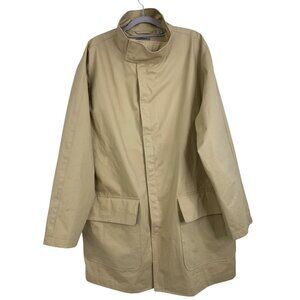 DKNY Womens Beige Trench Coat Size XL RD10709 NWT $295 Zip Snap Rain Wind